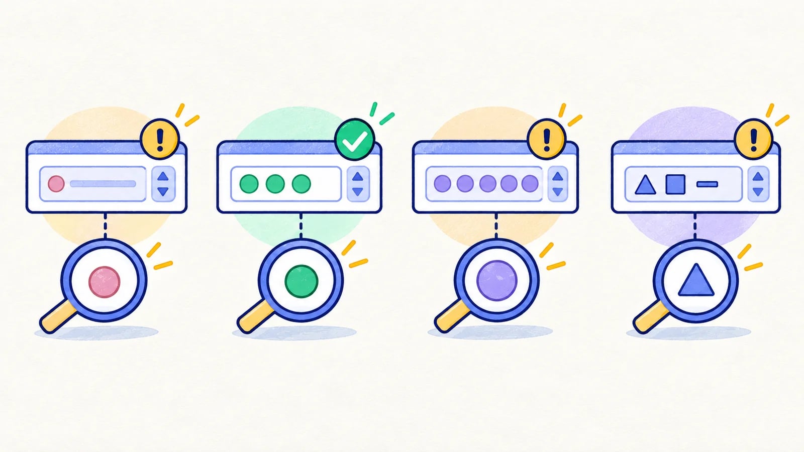 Representative tokens are selected from distinct valid, invalid, out-of-range, and malformed input groups.