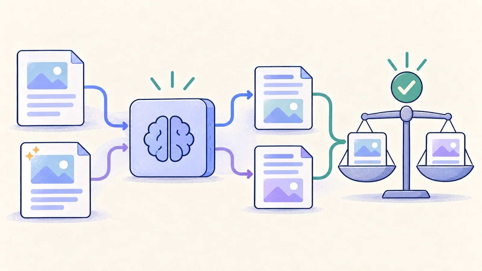 Related invoice inputs produce structured outputs whose preserved and deliberately changed facts are compared.