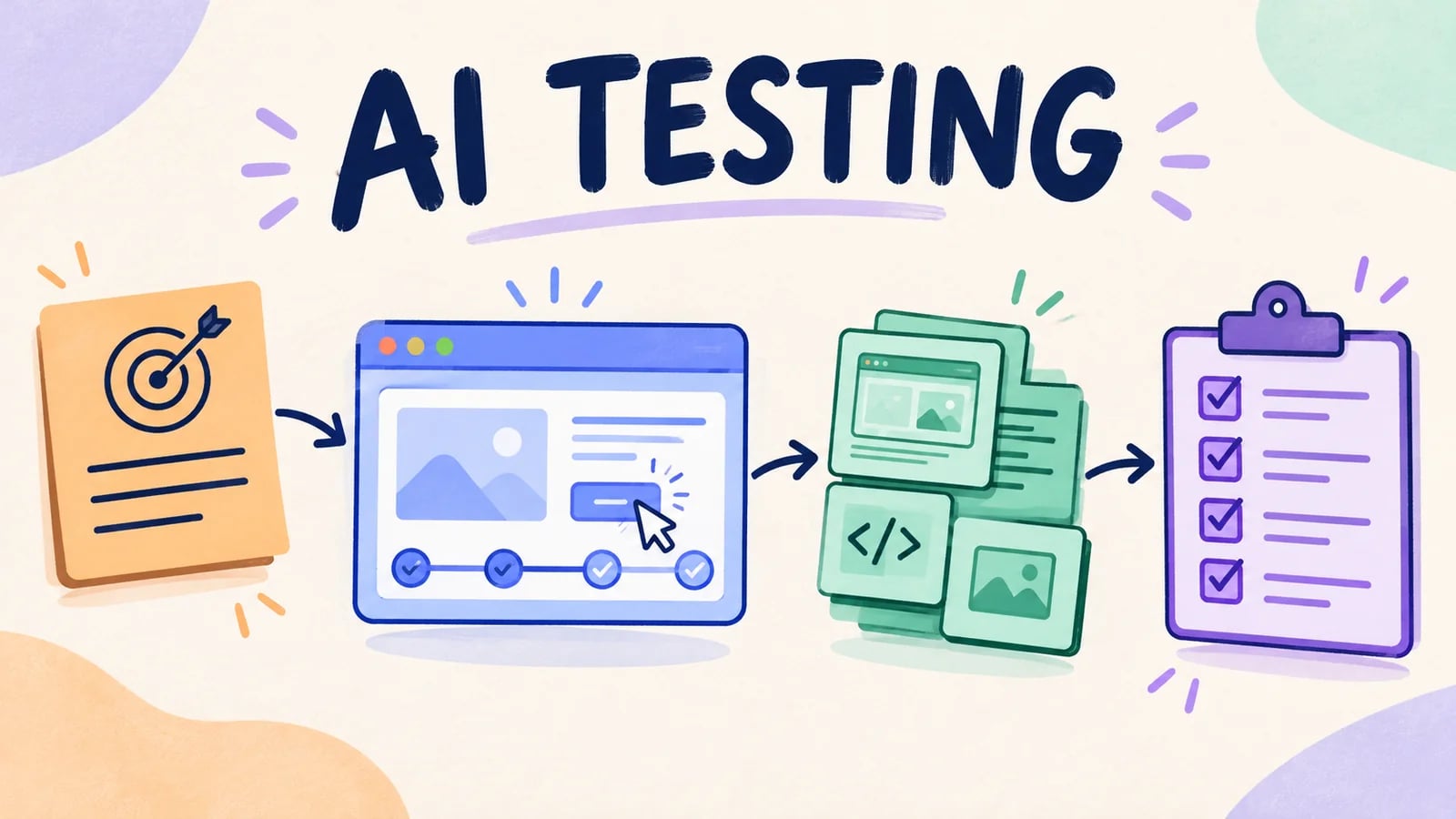 Product goal, browser test journey, evidence cards, and a review checklist.